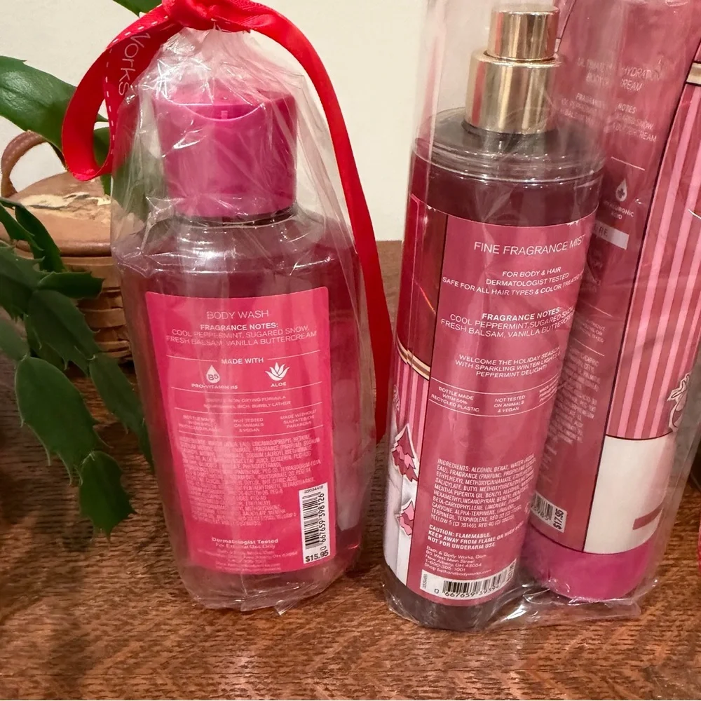 Bath & Body Works Twisted Peppermint‎ Body Wash, Cream and Mist